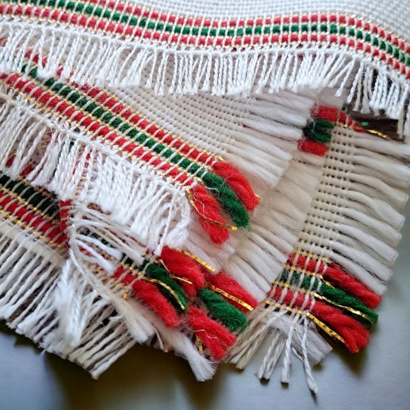 Set of 6 Vintage Handwoven Christmas Placemats 19"x13" - Picture 4 of 8